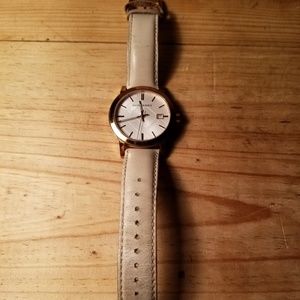 Burberry Womens Authentic Rose Gold Leather Watch